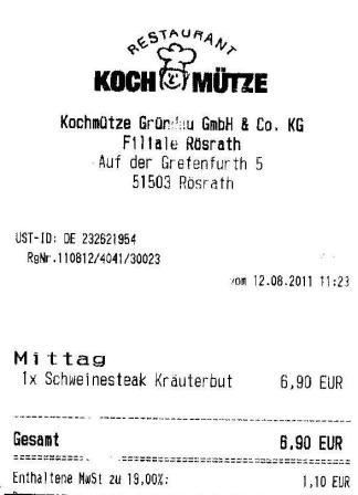 mfvr Hffner Kochmtze Restaurant